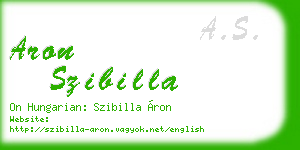 aron szibilla business card