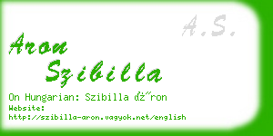 aron szibilla business card
